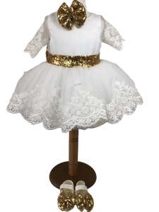 Bebemekan ชุดเดรส100% ชั้นลูกไม้แขนสั้นผ้าฝ้ายสีขาวทันสมัยสำหรับเด็กผู้หญิงทารกแรกเกิดออกแบบได้ตามต้องการขายส่ง - Product Image 4