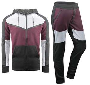 Ensemble de survêtement pour hommes, veste en polaire, sweat à capuche, Logo personnalisé, costume de Jogging, modèle 2020, fermeture éclair 2 pic, vente en gros - Product Image 3