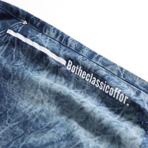 กางเกงยีนส์ผ้าฝ้ายขาดๆสำหรับผู้ชายกางเกงยีนส์ขายาว100% พิเศษมีสไตล์สั่งผลิตได้ตามต้องการ - Product Image 4