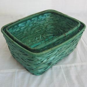 Ensemble de paniers de rangement à linge en bambou rond artisanal du Vietnam tissage écologique avec doublure en coton artisanat en bambou - Product Image 2