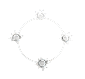 METAL 4 ARMS TABLE <b>TEALIGHT</b> DECORATION T-LIGHT HOLDER HIGH QUALITY TABLE TOP WEDDING USE METAL CANDLE HOLDER - Product Image 1