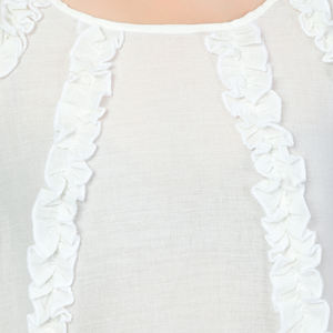 Top elegante de algodón blanco para Niñas para ropa de moda india y pakistaní - Product Image 5