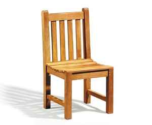 Silla de Jardín de Madera Maciza, Diseño Moderno, Patas Cónicas Resistentes, Muebles de Exterior, Uso en Pisos Duros, No Plegable - Product Image 2