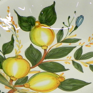 Cuenco redondo de cerámica con diseño de limones y hojas, 30CM/11.8IN, hecho a mano en Italia - Product Image 5