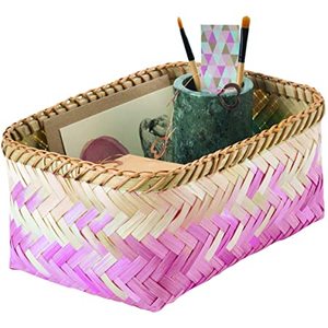 Cesta de almacenamiento tejida de bambú, respetuoso con el medio ambiente, para artículos - Product Image 3