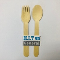 Ensemble de couteaux, fourchettes et cuillères en bois jetables de haute qualité, certifié CE, 16,5 cm, pour restaurants, usage commercial, fabriqué au Vietnam