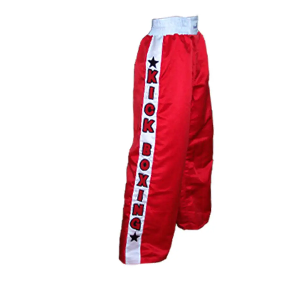 Muay Thai Trouser kick Boxing Training Trousers Contact Pants Martial Arts Red