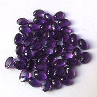 4mm 6mm Naturel Africain Améthyste Ovale Semi Précieux Dos Plat Calibré Lâche Cabochon pour la Fabrication de Bijoux Pierre Prix de Gros
