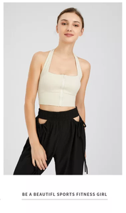 Buena calidad spandex/poliéster transpirable moda Sexy mujer Fitness Yoga Sujetador deportivo para la venta - Product Image 4