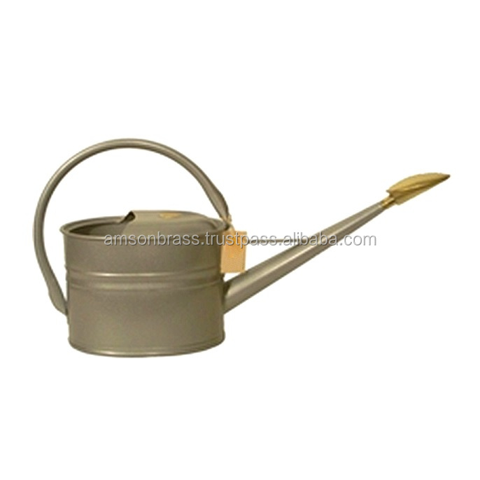 アンティーク金属製 じょうろ 亜鉛メッキ金属鉄ミニじょうろレトロストレート鉢植え花じょうろ