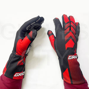 Look Élégant Rouge Noir Sublimation Respirant Antidérapant Palm Karting Kart Gants Nomex Unisexe Gants Nomex Karting Personnalisés - Product Image 3