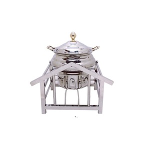 Top Trending Silver Plated Brass Chafing Dish Casserole Pot Unique Style Wedding Party Table Decoration Dinner <b>Food</b> <b>Server</b> Pots - Product Image 1