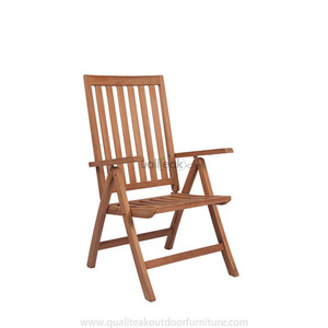 Silla de Jardín Dorset de Teca para Exteriores, 5 Posiciones, Asiento para Piscina, Diseño Moderno, Impermeable, Plegable, Duradera y Cómoda - Product Image 1