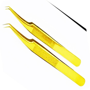 ASAP - Pinzas Mini Inclinadas Ecológicas de Acero Inoxidable Dorado de 10 mm con Punta Serrada para Cejas y Rostro, para Belleza de Pestañas - Product Image 4