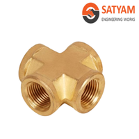 Vente en gros de raccords de tuyauterie en laiton croisé avec extrémités femelles tailles 3/4 \ "à 2 \" filetage NPT forgé avec des techniques hydrauliques
