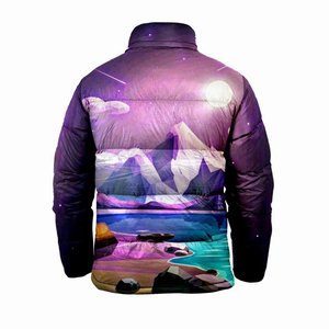 Vestes bouffantes à col montant et fermeture à glissière avec logo personnalisé pour hommes, manches complètes et sublimation lourde, style hivernal - Product Image 6