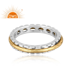 Anillo de declaración de Spinner Unisex de plata de ley hecho a mano, joyería de plata para mujer, regalo para ella - Product Image 3