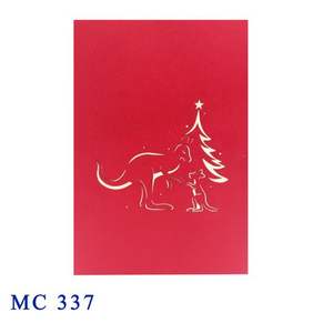 Top Trending Custom Design Noel Pop Card 3D Kangaroo Handicraft Vietnam's Hot Selling <b>Paper</b> <b>Crafts</b> with Angel Style - Product Image 6
