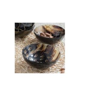 Bol à salade en corne avec ensemble de serveurs Bol en corne de buffle solide avec cuillère pour salades de fruits Bol à utiliser avec vente - Product Image 2