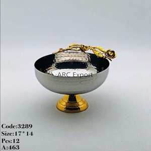 Bol de service de luxe en métal, service du Ramadan, vaisselle de table, vente en gros - Product Image 2