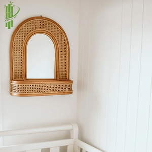 Espejo de ratán de alta calidad, decoración de pared - Product Image 1