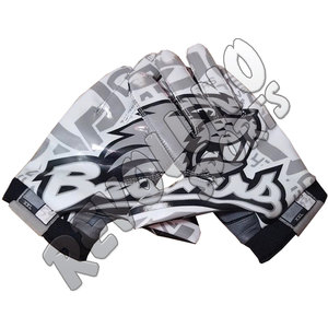 Gants de football américain Sticky Palm Impression par sublimation de haute qualité Dos de la main Conception personnalisée Gants de football américain Lineman - Product Image 3