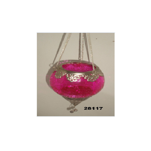 Stock Luxury ราคาถูกมากขายส่งโคมไฟทองเหลืองและแก้วตกแต่งสีชมพู - Product Image 1