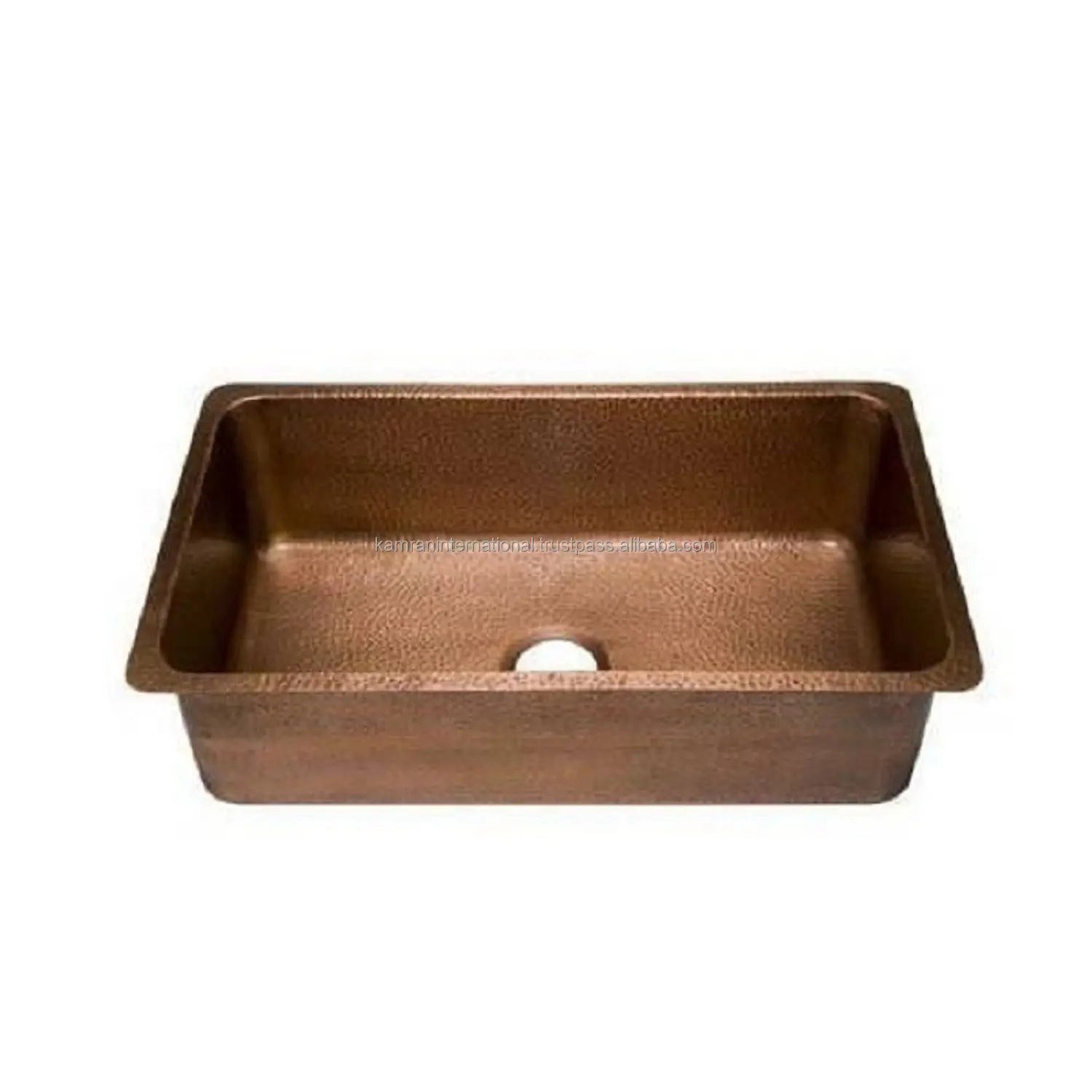 Fregadero de cocina de aspecto antiguo de cobre 100%, organizador de fregadero de cocina, bronce