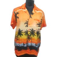 Kemeja Hawaii Kasual Stylish Bahan Batik Polyester/Katun Lengan Pendek Musim Panas Hasil Akhir Halus Bersih