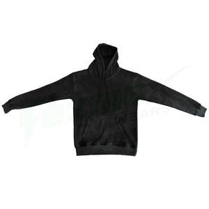 Wholesale Custom Oversized Long Sleeve Acid Wash <b>Hoodie</b> 100% Cotton Anti-Shrink Lined Weaving Design - Product Image 3