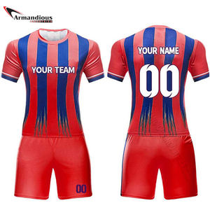 Conjunto de Camisetas de Fútbol Unisex para Adultos, Personalizables con Nombre de Equipo, Secado Rápido, Transpirables, 100% Poliéster, para Uniformes de Fútbol - Product Image 4