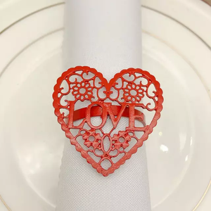 Anneaux de serviette en or rose faits à la main en métal aluminium fait à la main pour les mariages fêtes de noël pour les hôtels et les serviettes en papier - Product Image 4