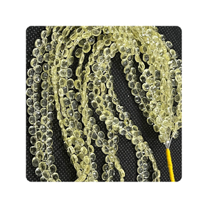 Cuentas de cuarzo de limón con forma de corazón de 8 facetas de 5-5,5mm de calidad superior, piedra facetada para fabricación de joyas y venta al por mayor - Product Image 4