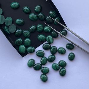 8mm 10mm Naturel Malachite Pierre Lisse Ovale Lâche Cabochon Pierre Précieuse AAA Qualité En Vrac En Gros Fabrication De Bijoux Pendentif Alibaba - Product Image 1