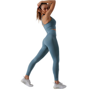 Pantalones de Yoga con logotipo personalizado para mujer, mallas ajustadas de nailon 75% y LICRA, 25% - Product Image 2