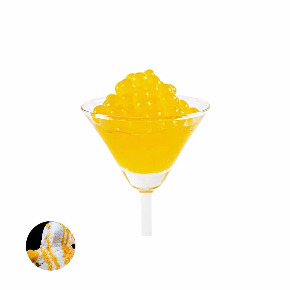 Taiwan nutritious Mango flavored popping boba for shaved ice desserts amazon passion fruit syrup