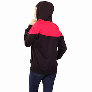 Sudadera con capucha para mujer, con bolsillos laterales y cremallera, informal, de gran tamaño, con cordón, venta al por mayor - Product Image 2