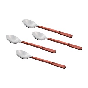 Cuillère de service en acier inoxydable or rose avec un design élégant, parfaite pour une table élégante et une salle à manger au restaurant - Product Image 3