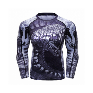 Camisetas de compresión de manga larga para hombre, camisas deportivas y ropa de gimnasio, color negro - Product Image 5