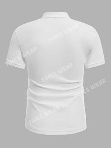 Polo d'été à carreaux pour hommes, avec demi-boutons, de bonne qualité, imprimé écossais, demi-bouton, - Product Image 3