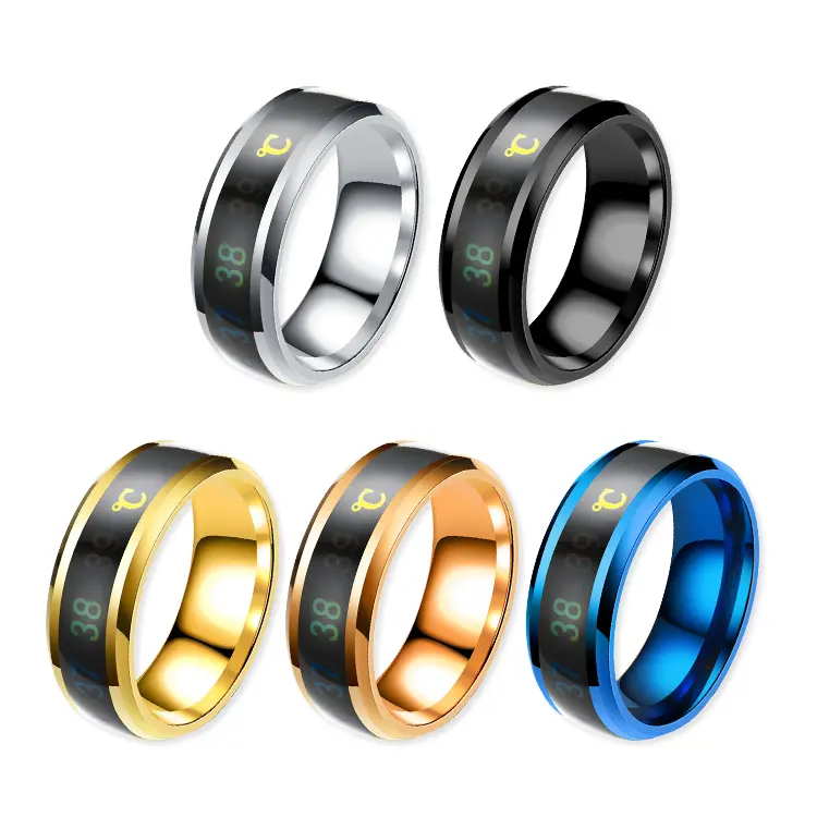 Smart Ring Odetina Mens Rings For Men Wearable Technology Couple Titanium Jewelry Women Temperature Steel 2021 New