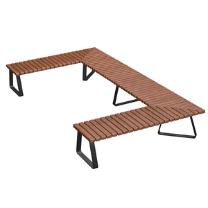 Outdoor <b>Bench</b> Park <b>Bench</b> Oudoor <b>Seat</b> <b>Bench</b> Outdoor Furniture Patio <b>Bench</b> Metal Wooden Hot Sale New Garden Contemporary Optional - Product Image 1
