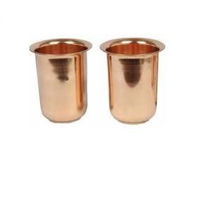 Verre à eau et à jus en cuivre, de qualité supérieure, taille moyenne, martelés, meilleur poli, pour bac à eau - Product Image 1