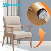 Protections de pieds de chaise Topcent, patins en feutre pour meubles, glisseurs pour table de bureau