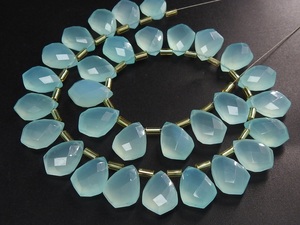 Calcedonia Azul Agua, Forma de Cometa Facetada, Piedra Suelta Briolette, Pendientes de Lágrima Hechos a Mano, Material de Gemas para Joyería - Product Image 3