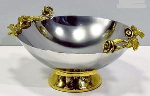 Bol de service moderne pour la vaisselle de la maison Restaurant bol à Fruits décor couleur argent design moderne en métal Dates de salade bols de service - Product Image 5