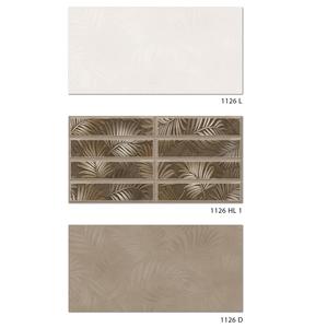 Fond de couleur blanche avec des feuilles de couleur marron design décoratif salon carreaux de mur en céramique 30x60cm - Product Image 4