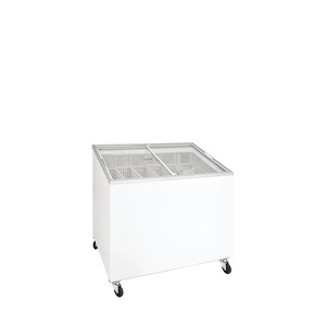 Congelador Comercial Klimasan para Supermercado, 187 L, Puerta de Vidrio Inclinada, Una Temperatura, 2 Puertas, Blanco, para Helados - Product Image 1