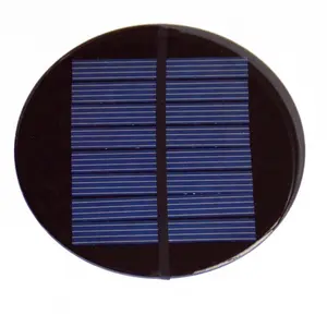 Impermeable Mini Panel Solar 1W 2W 3W 5W 10W 5V 6V 9V 12V 18V epoxi PET pequeña ronda celda Solar