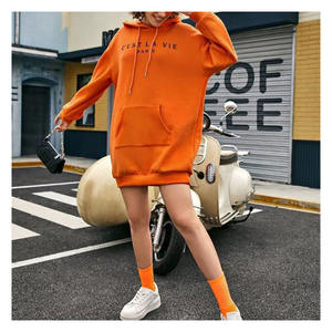 Custom Solid Color Tracksuit Rib Cuff Hoody Pullover Oversize Women with Pocket <b>Workout</b> <b>Hoodies</b> - Product Image 5